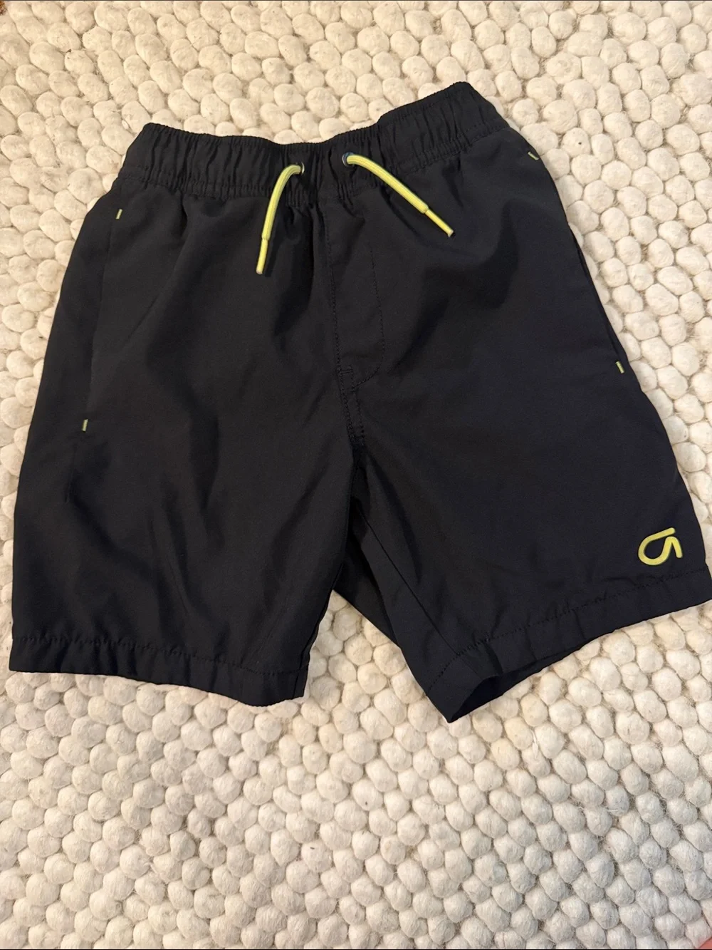 GAP Black Kids Shorts with Yellow Drawcord